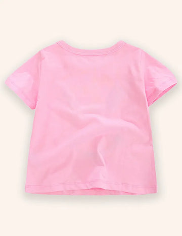 Cute Bunny Applique T-shirt